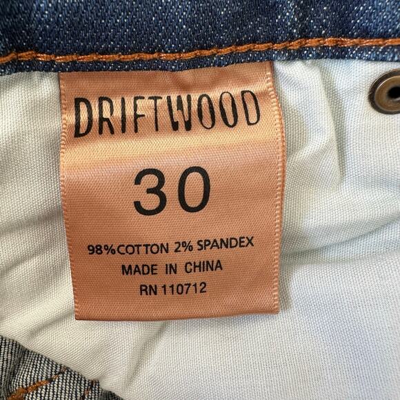 Driftwood Kelly Bootcut Jeans Size 30 Blue Floral Embroidered Boho Mid Rise - Picture 5 of 7